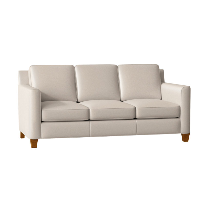 Yorba Leather Sofa, New Classiques, Empyrean Mist Genuine Leather