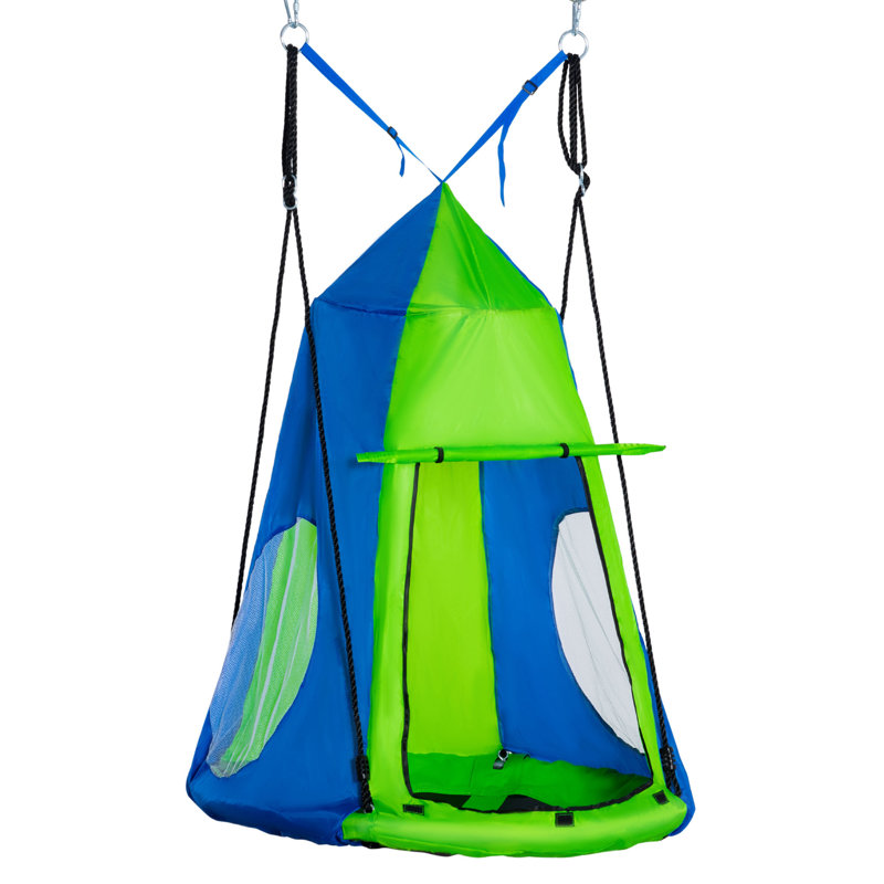 Tente de balançoire pour enfants suspendue, balançoire sensorielle avec fenêtre pour enfants