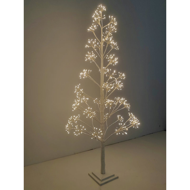 5ft White LED Cluster Tree with 720 Warm White LEDs Indoor Use Only