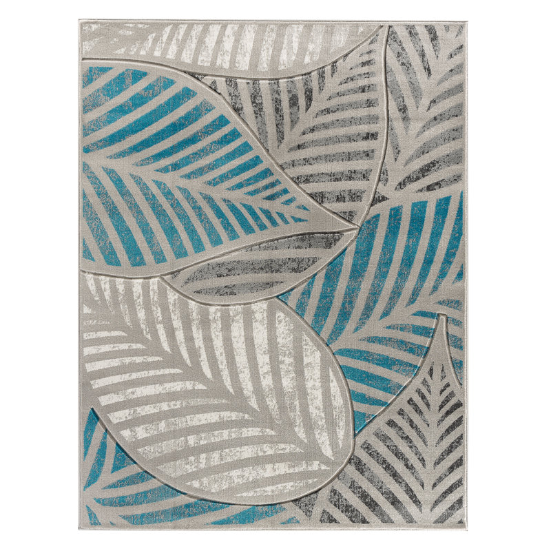 Arum Floral Indoor Rug, Rectangle 5' x 7'