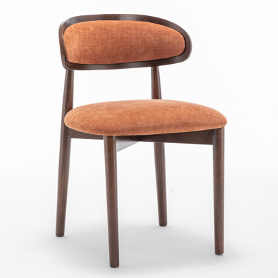 Chaise d'appoint rembourrée en bois massif