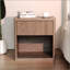 Grande table de chevet avec rangement de tiroir, table de chevet cannelée pour les chambres modernes et de style Mid-Century, aulne gris-852012144