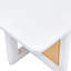 Table basse de style chinois en bois massif blanc et imitation rotin, table basse rectangulaire en bois massif, petite table basse de salon