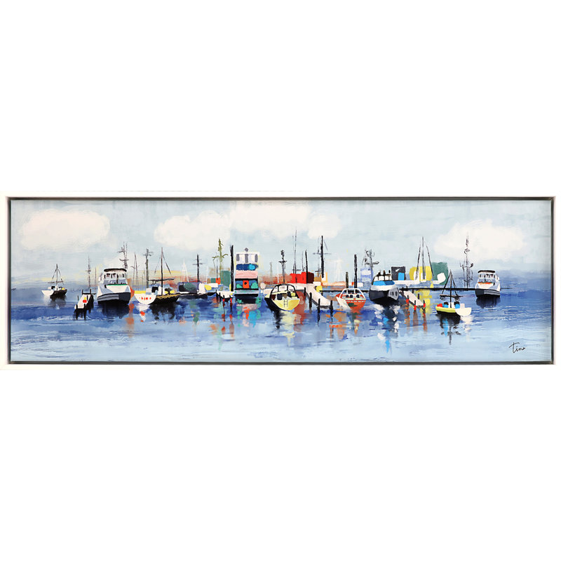 " Marina In The Fog " by Finn Painting Print