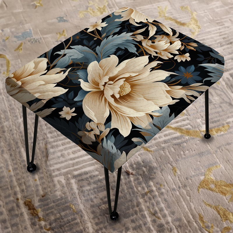 Repose-pieds pivoine beige Timeless Sophistication - Floral