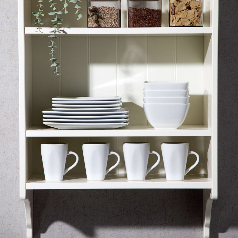 Kenard Piece Ceramic Dinnerware Set - Service for 4, White