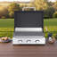 Barbecue au gaz extérieur à 3 brûleurs de 28 680 BTU, plaque de cuisson émaillée et grilles en fonte, avec plateau à huile coulissant