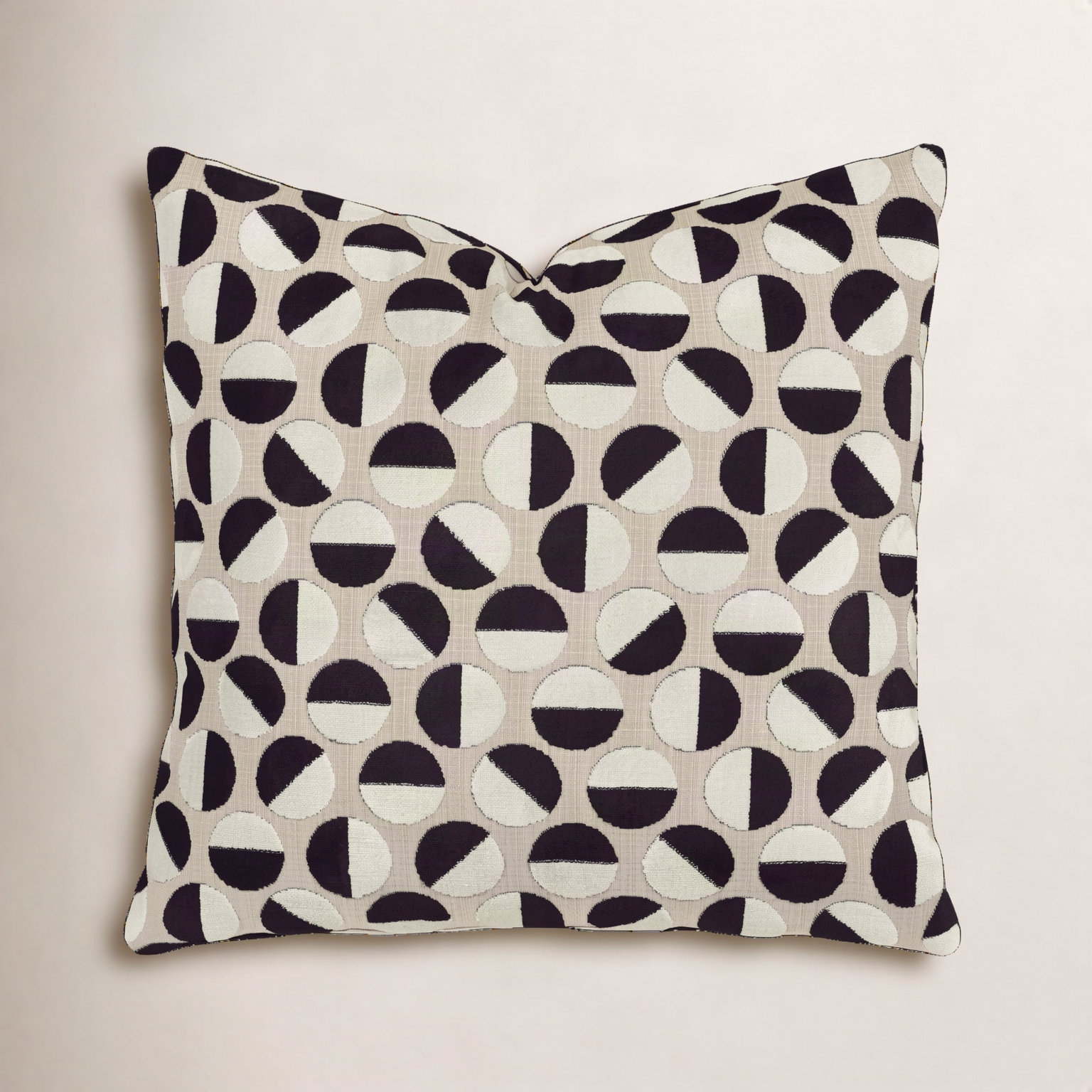 Textured Throw Pillow, Black, Square 22"