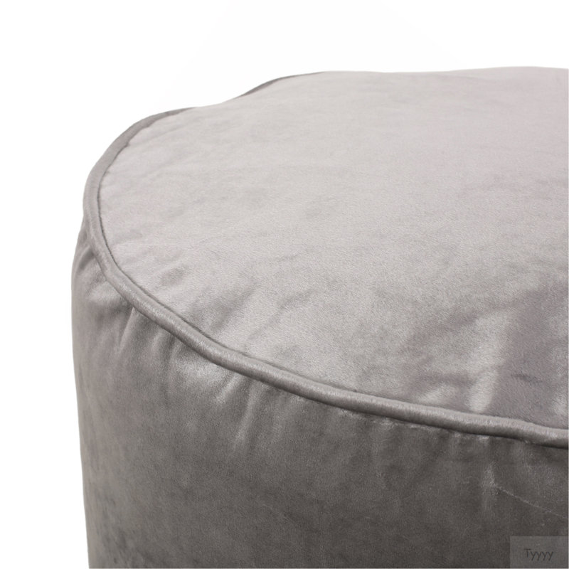 Shimon Cylinder Pouf,  Pewter Gray, Gray