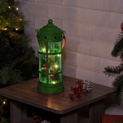 Lanterne en verre illuminée