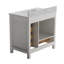 Ensemble de meuble-lavabo simple 36 po avec plateau en granite blanc Aura