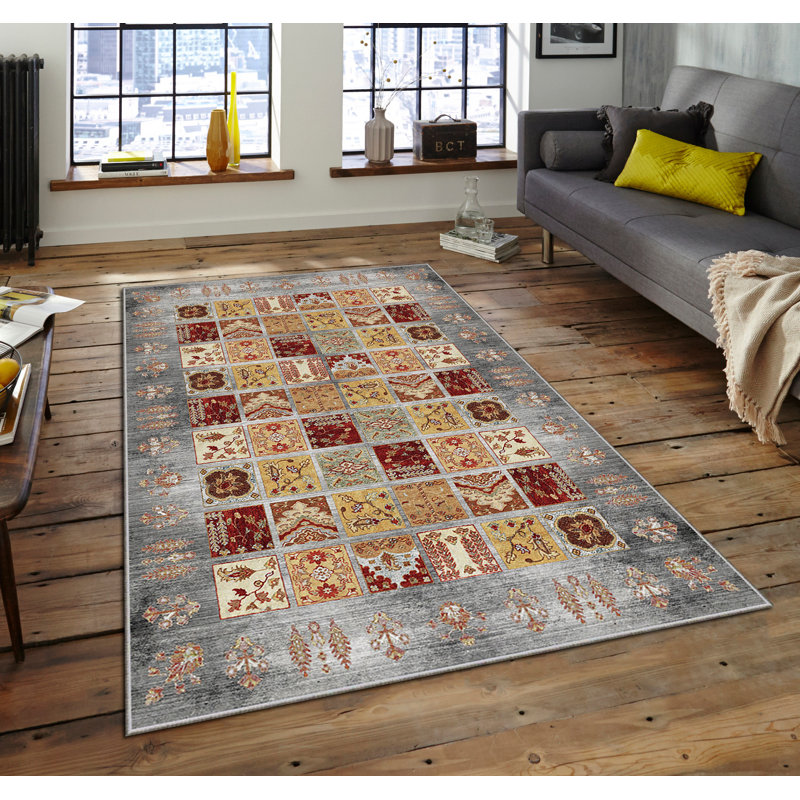 Luxurious Velvet Area Rug, 4.6 x 7.2 Feet | 100% Polyester, 740 g/m² | Non-Slip Felt Dot Underside, Machine Washable | Digital Print Design, Easy to Clean, Perfect for Living Room & Bedroom Décor
