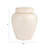 Decorative Debossed Stoneware Ginger Jar With Pattern, Lid And Reactive Glaze, White