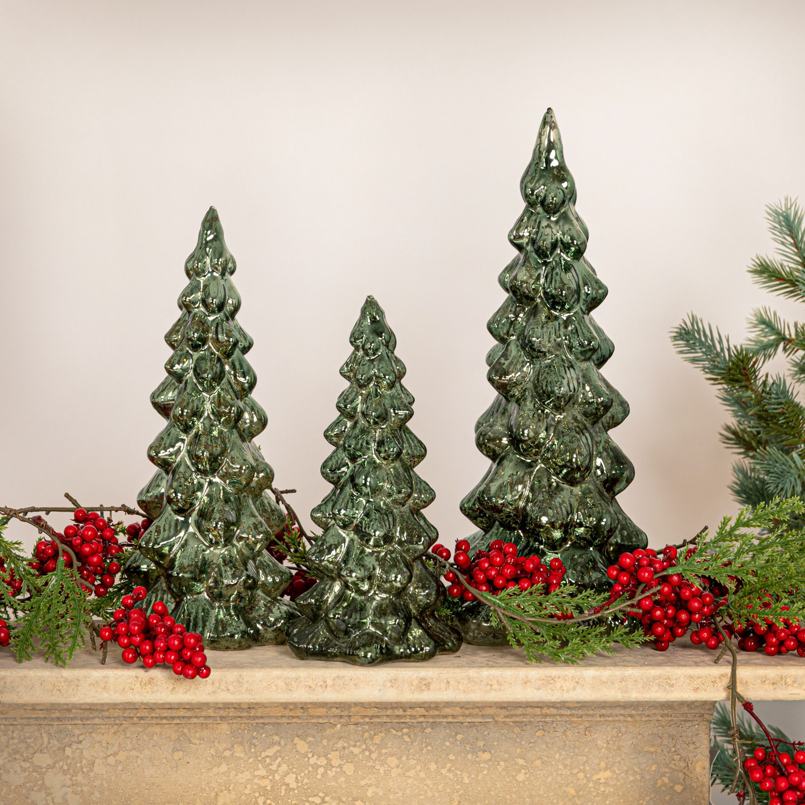 Mercury Glass LED Tree