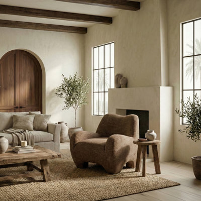 Fauteuil d'appoint en chenille Randal