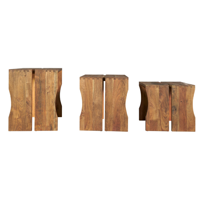 Solid Wood Nesting Tables With Dovetail Joinery
