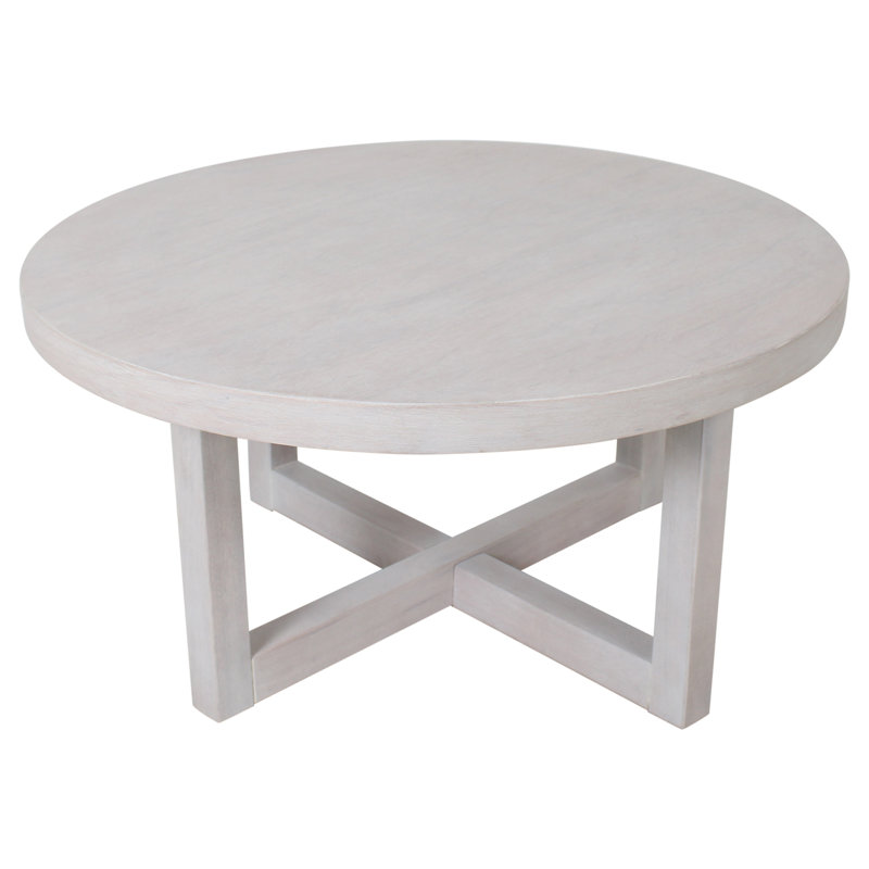 Table basse Adelia, Blanc délavé