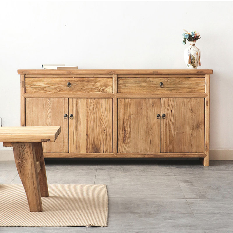 Buffet rectangulaire en bois massif 62,99 "brun