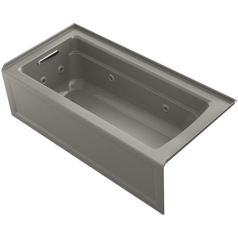 Archer 66" X 32" Integral Apron Whirlpool with Integral Flange and Left-Hand Drain, Cashmere, Left