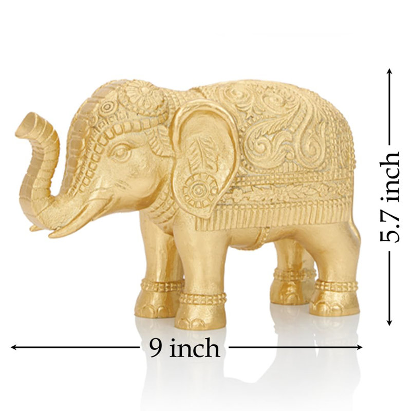 Décoration d'éléphant statue, Doré