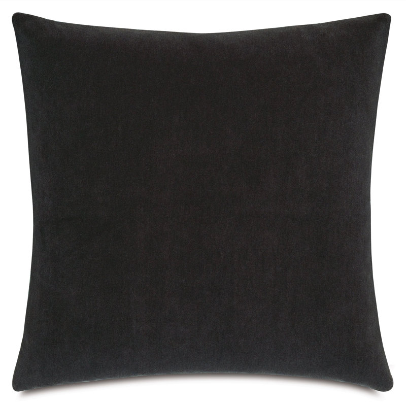 Coussin décoratif en anthracite Brahms Alpaca, Carré 24 po, Gris anthracite