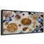 Élégante décoration de table repas repas au-dessus de la célébration gastronomique murale - grande impression sur toile encadrée de la chambre principale-131062616-131062617