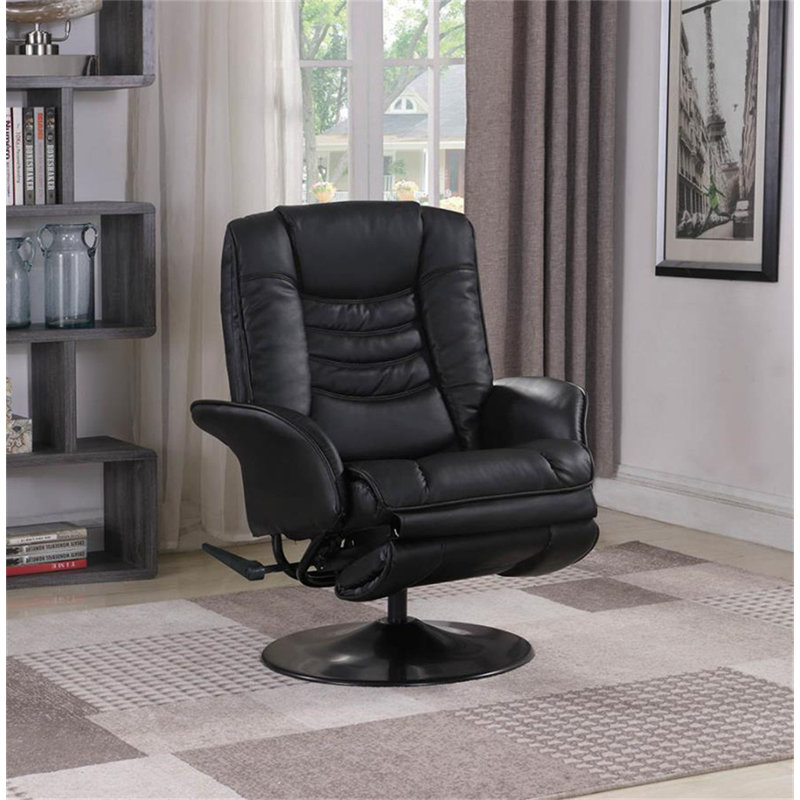 Fauteuil inclinable ergonomique manuel en similicuir de 33 po de largeur Accalia