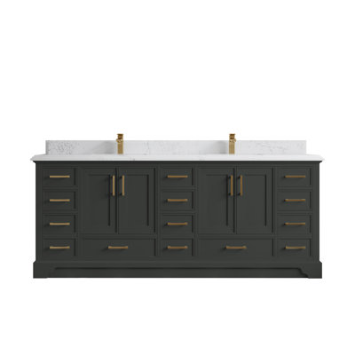 Meuble-lavabo double avec plateau Charlotte 84