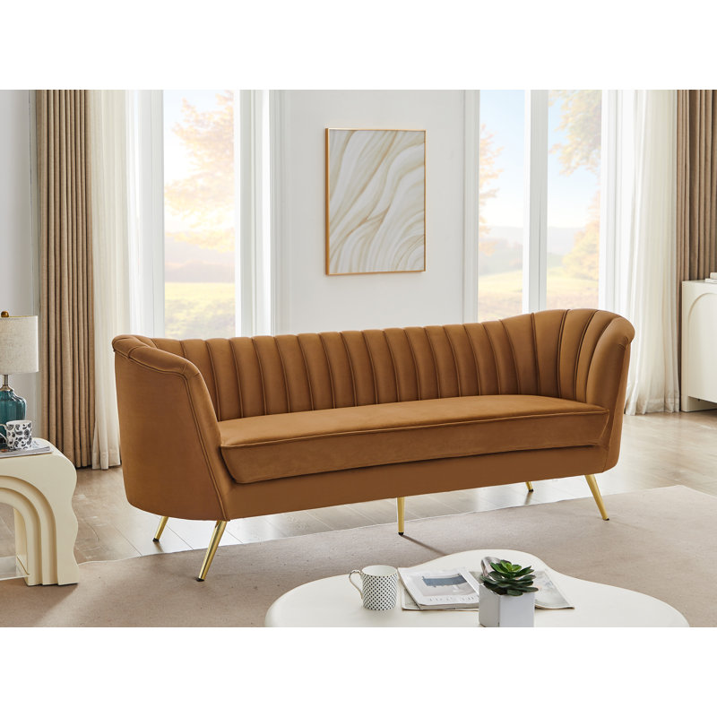 Margo 88" Velvet Flared Arm Sofa