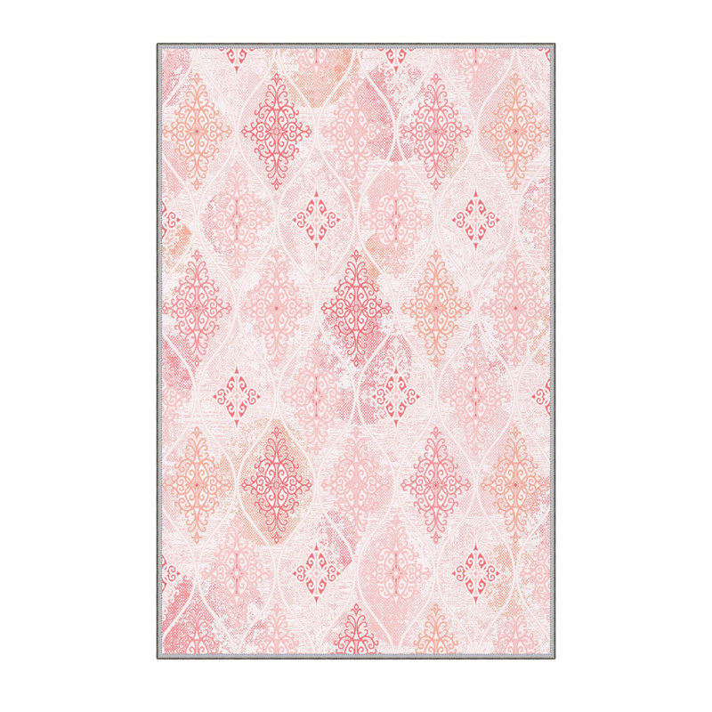 Stylish Woven Carpet, 100% Polyester, 0.3 in Pile Height | Antibacterial, Non-Slip PVC Felt Dot Underside, Machine Washable | 3D Digital Printing, Durable & Easy to Maintain - Perfect for Any Room