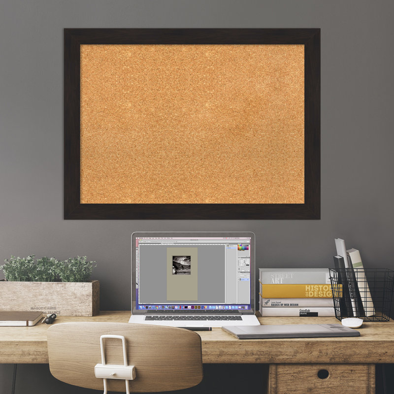 Panneau de liège mural Furniture, H 1 pi 11 po x l 2 pi 7 po, Espresso brun