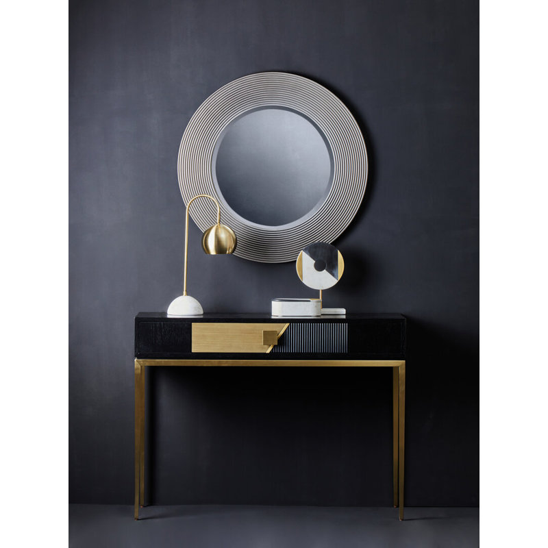 110cm Solid Wood Top Console Table