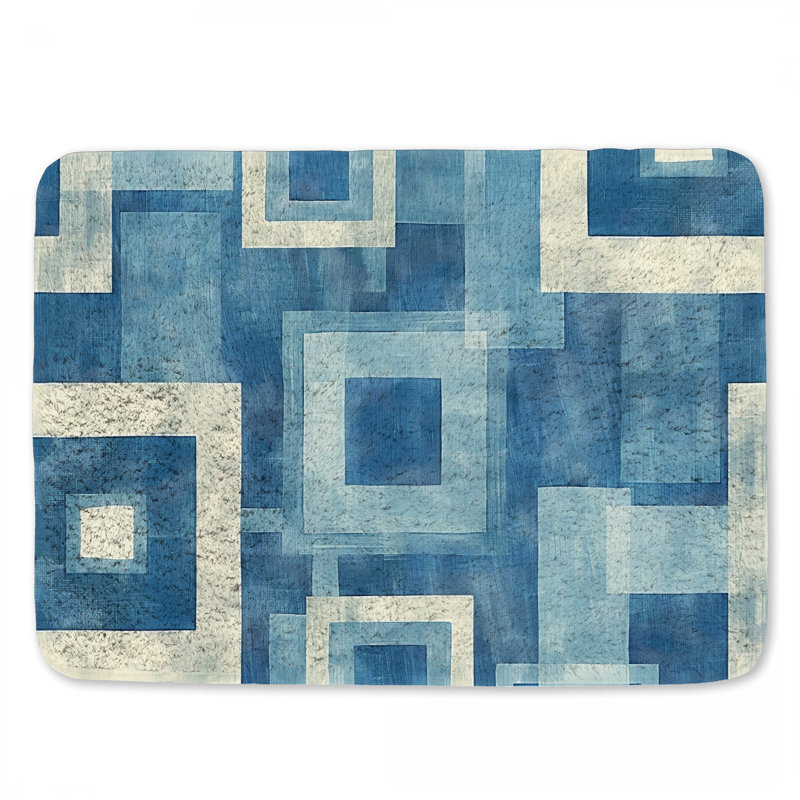 Rheaume Microfiber / Microsuede Non-Slip Bath Mat, 21"W x 34"L