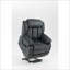 Fauteuil inclinable électrique inclinable avec massage chauffant, USB, revêtement antidérapant | Bleu marine | Métal Cadre en bois