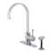 Kingston Brass Concord Single-Handle Deck Mount Kitchen Faucet with Brass Sprayer and Deck Plate