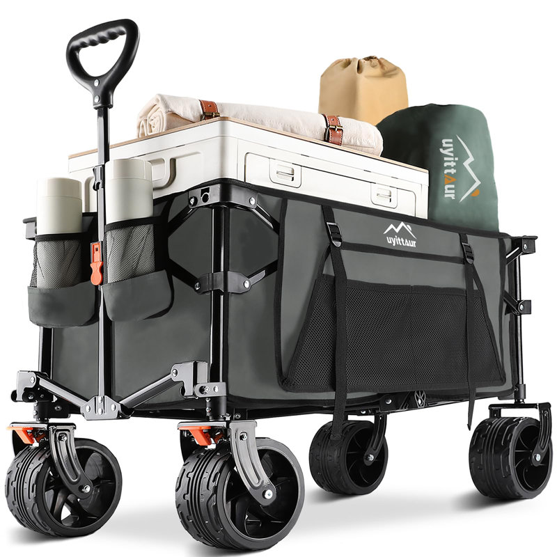 Chariot pliable 140L, Gris