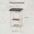 Psomas Rustic Farmhouse Square End Table, Distressed Side Table with Espresso Tray Top & Woven Shelf-1956202719