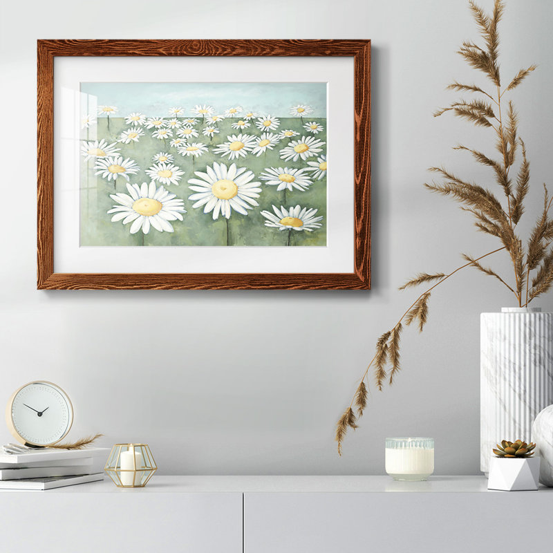 Champ de fleurs - reproduction encadrée rustique avec tableau mat, Érable, H 18 po x l 26 po x P 1,5 po