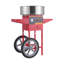 Machine à barbe à papa électrique commerciale avec chariot - Machine à barbe à papa en acier inoxydable 1000W pour fêtes et carnavals