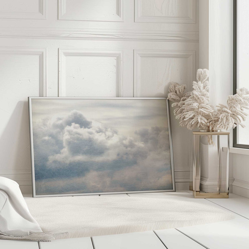 Un voyage dans le ciel, H 12,25 po x l 15,25 po, Encadrement ouvert, chrome poli