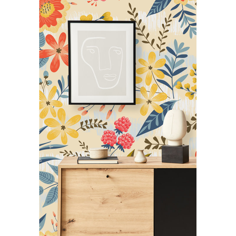Floral Tile, 10.4" W x 25" L, Paper