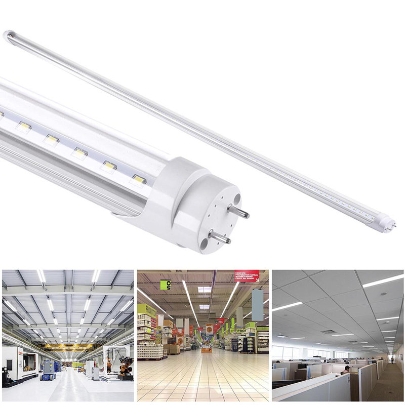 Paquet de 1 ampoule à DEL T8 4FT fluorescente de 18 W et 6500 K, blanc froid, transparent