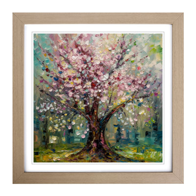 Cherry Blossom Tree Post-Impressionism No.1 - Framed Print