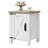 Adaija 18" W Nightstand with Charging, Farmhouse End Table with Barn Door and 3-Level Shelf Storage, Rustic Side Table with AC & USB Power Outlets for Bedroom and Living Room-1751639697