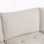 Canapé beige en chenille à accoudoirs carrés-654000342