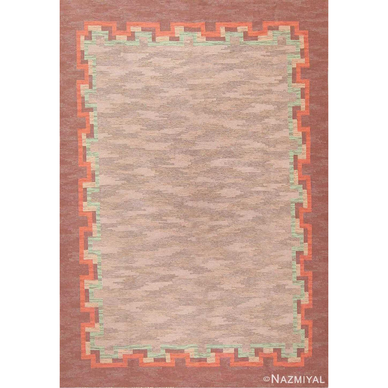 Grand tapis kilim scandinave suédois rétro Earthy