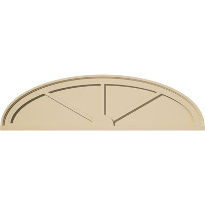 Elliptical Signature Urethane Pediment, Primed Tan