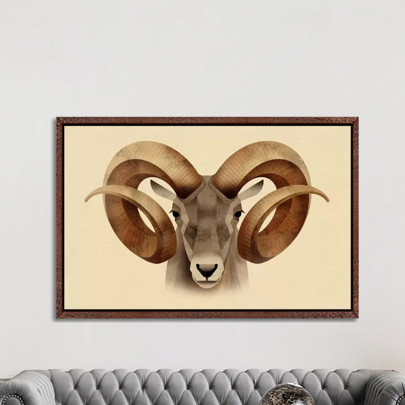 Urial by Dieter Braun - Print on Canvas, Classic Brown Wood Framed, 152.5 cm H x 101.5 cm W