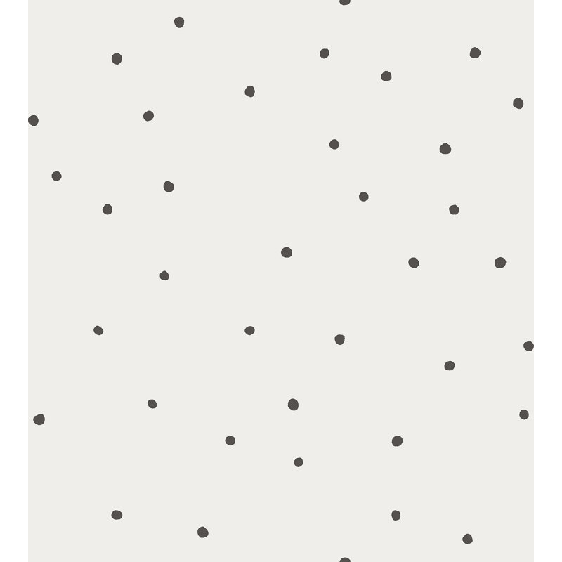 Familj II Polka Dots Wallpaper Roll, Gray