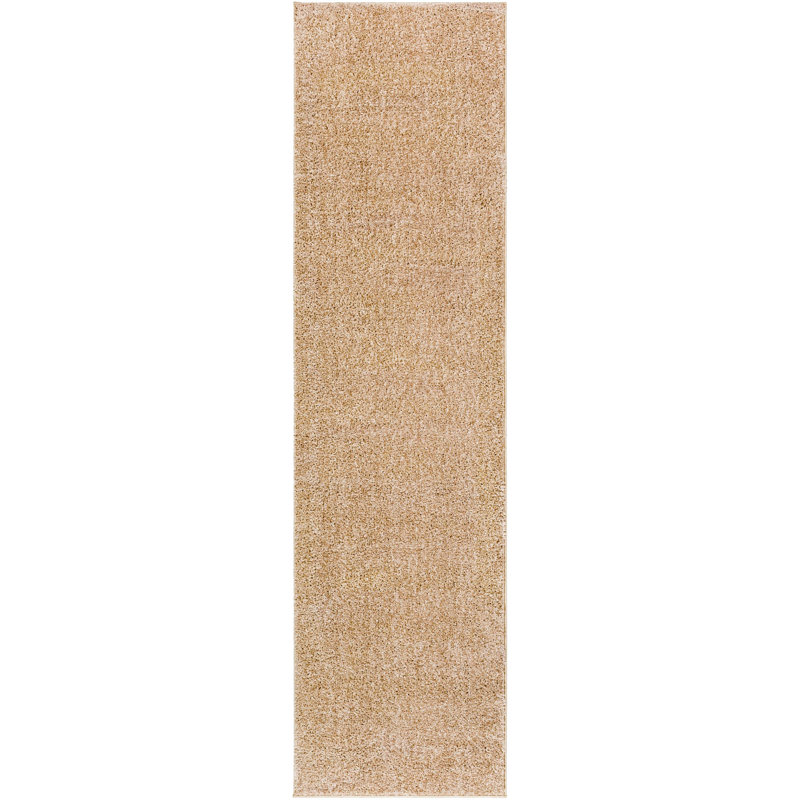 Tapis tissé à la machine et lavable à la machine en brun, Tapis de couloir 2 pi 7 po x 9 pi 10 po